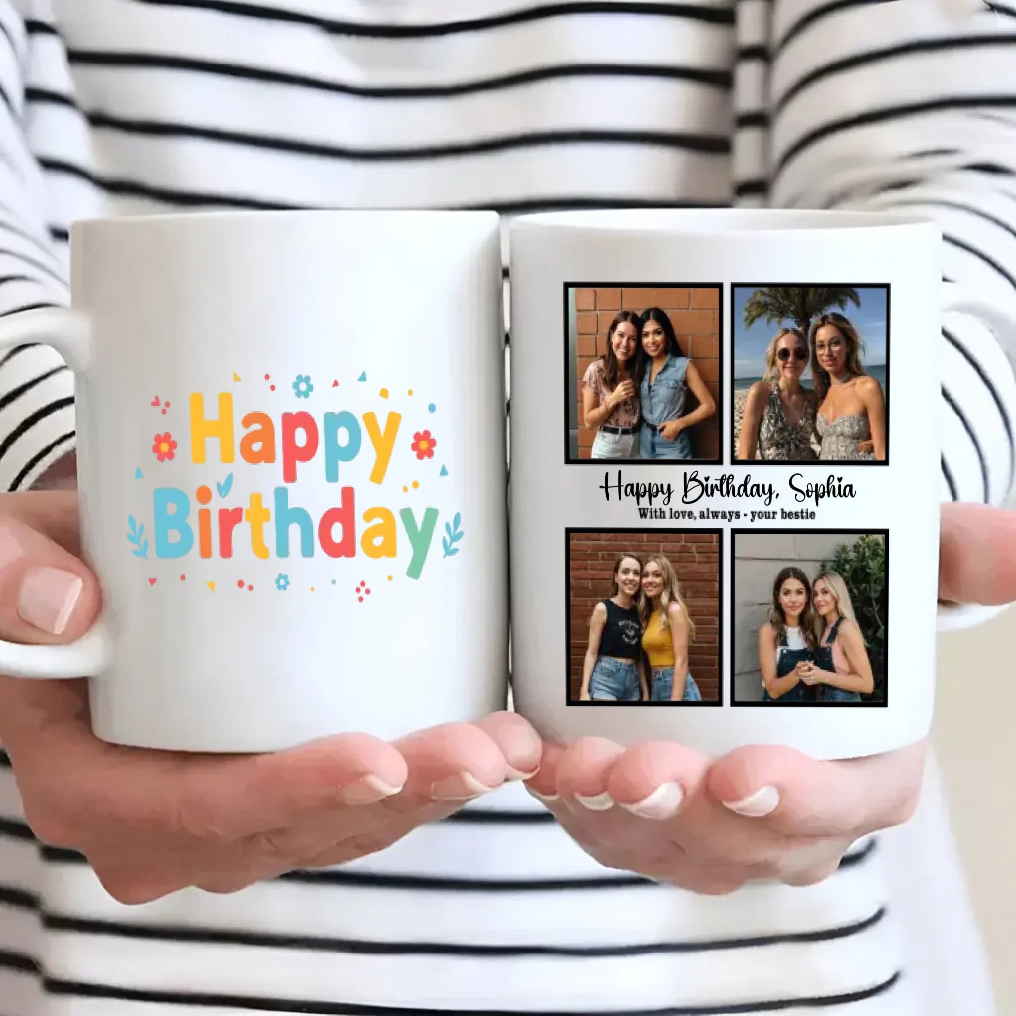 Happy Birthday Mug with Personalized Design - 89Prints