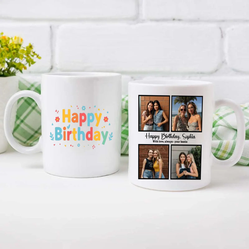 Happy Birthday Mug with Personalized Design - 89Prints