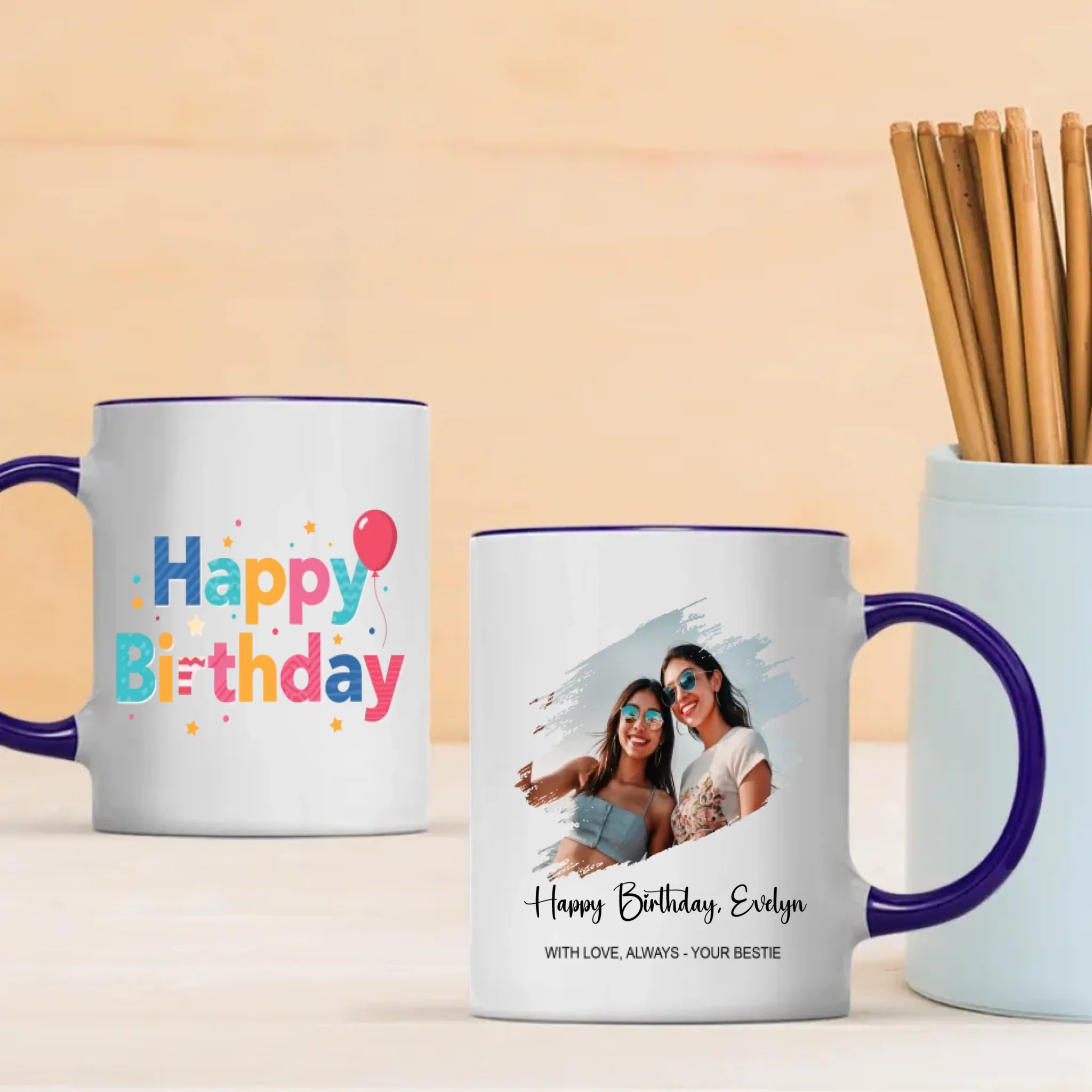 Luxury Personalized Birthday Mug – Elegant Custom Gift with Name - 89Prints