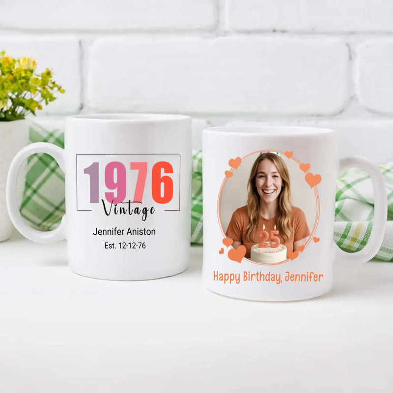 1976 Themed Birthday Mug – Personalized Retro Gift – 89Prints