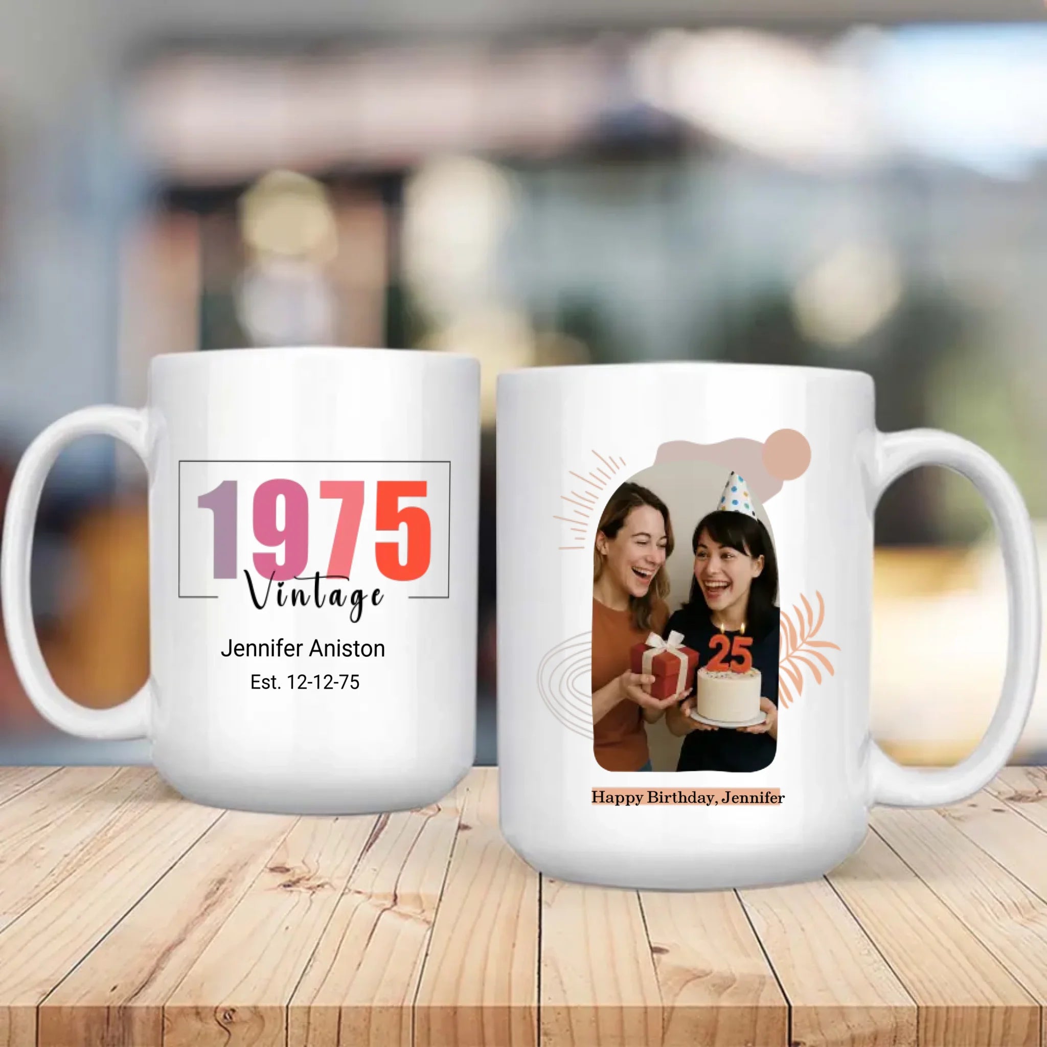 Vintage 1975 Mug – Elegant Birth Year Birthday Gift – 89Prints