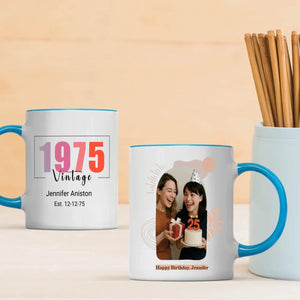 Vintage 1975 Mug – Elegant Birth Year Birthday Gift – 89Prints