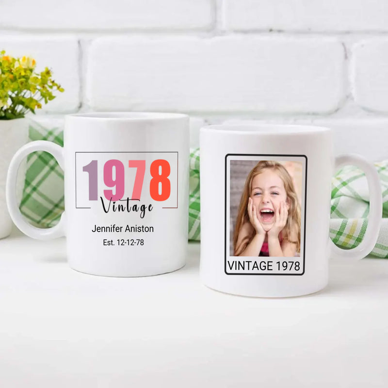 Vintage 1978 Birthday Mug – Custom Gift for Her – 89Prints
