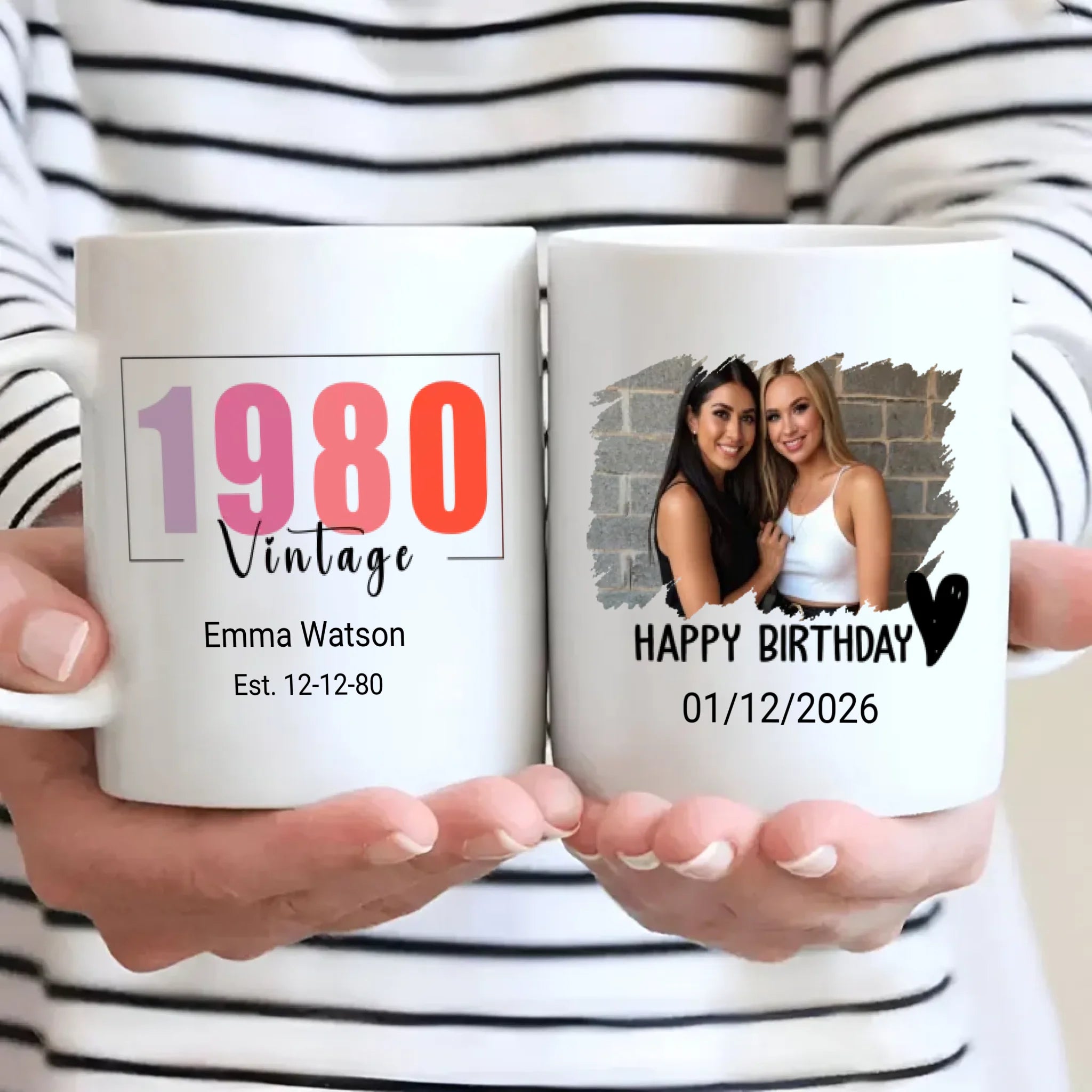 Classic 1980 Birthday Mug – Retro Gift for Him – 89Prints