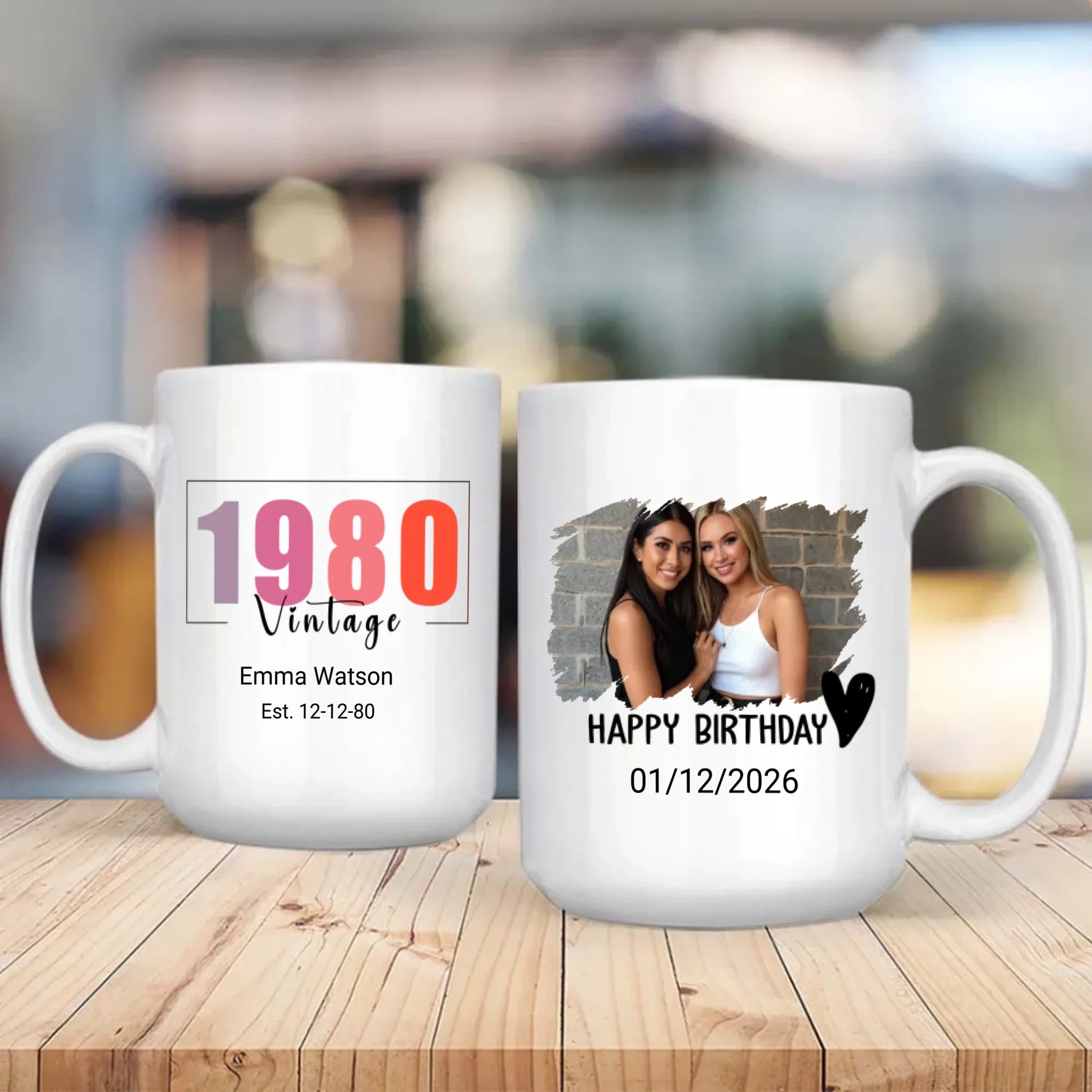 Classic 1980 Birthday Mug – Retro Gift for Him – 89Prints