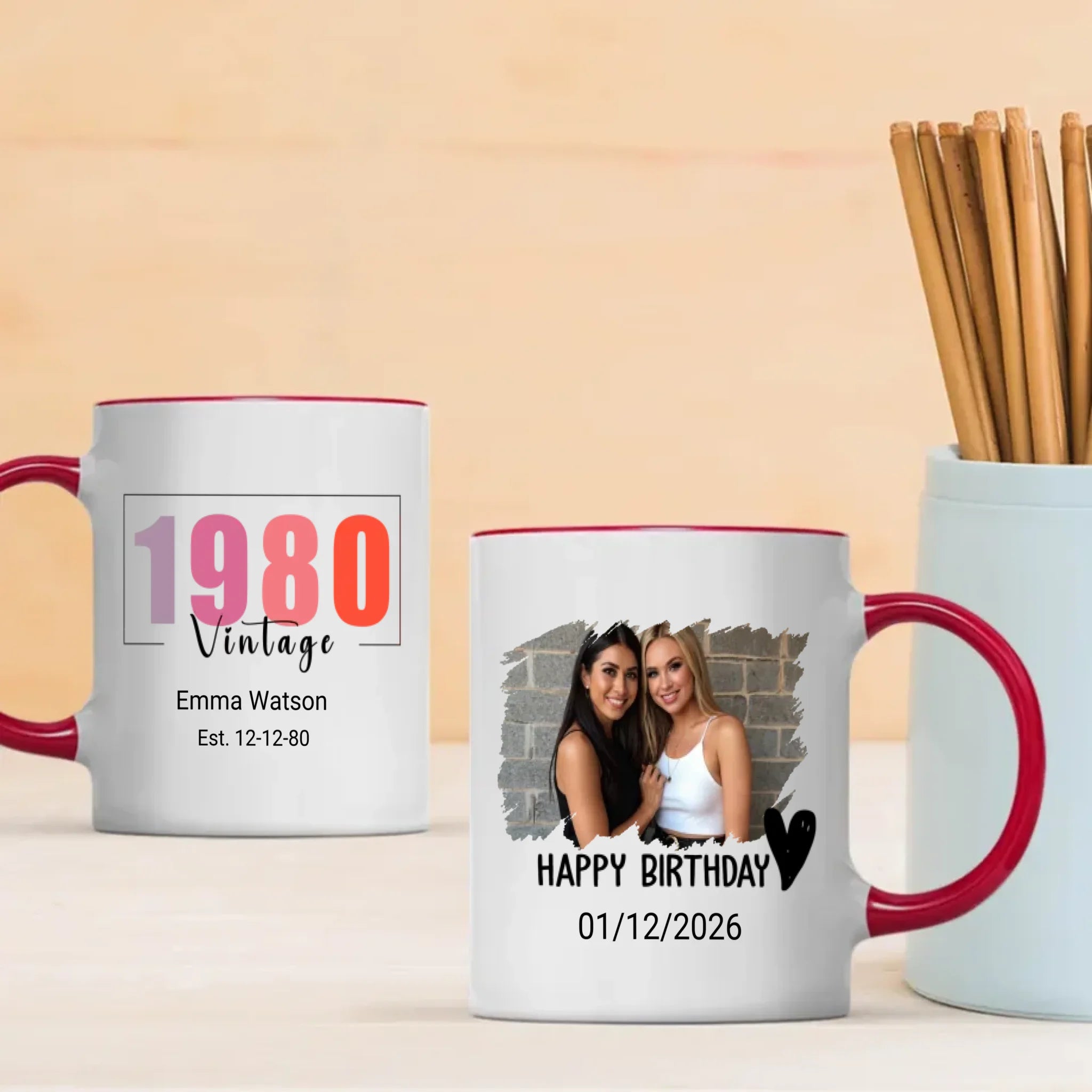 Classic 1980 Birthday Mug – Retro Gift for Him – 89Prints