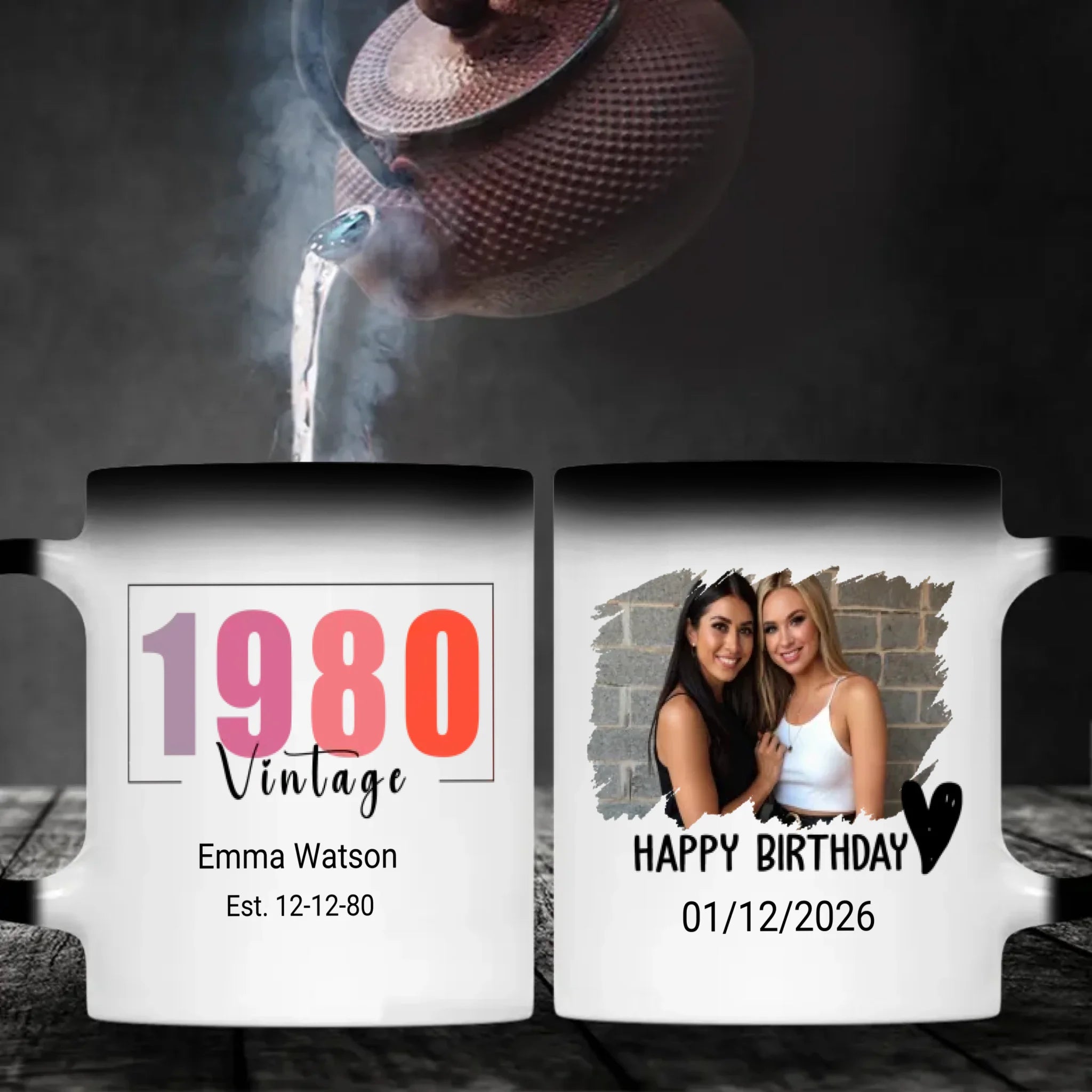 Classic 1980 Birthday Mug – Retro Gift for Him – 89Prints