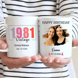 Vintage 1981 Mug – Personalized Birthday Gift for Her – 89Prints