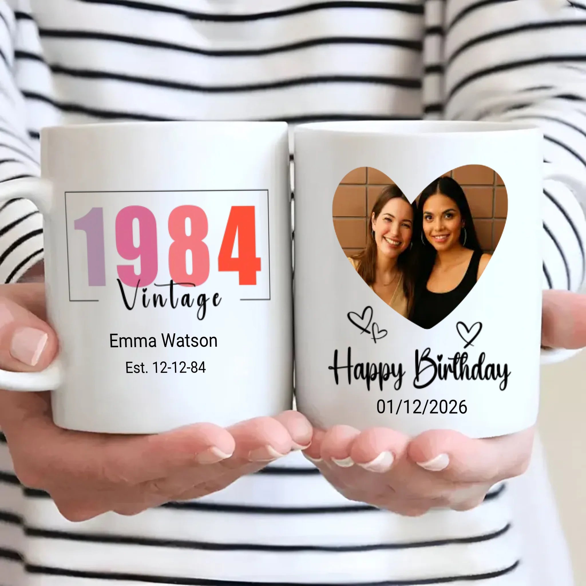 Born in 1984 Mug – Elegant Personalized Birthday Gift for Mom – 89Prints