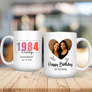 Born in 1984 Mug – Elegant Personalized Birthday Gift for Mom – 89Prints