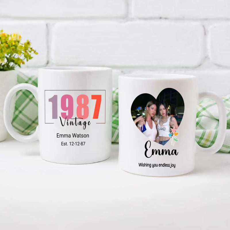 Born in 1987 Mug – Unique Birthday Keepsake – 89Prints