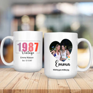 Born in 1987 Mug – Unique Birthday Keepsake – 89Prints