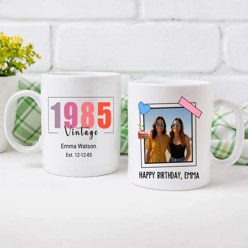 Classic Mug Born in 1985 – Vintage Birthday Gift – 89Prints