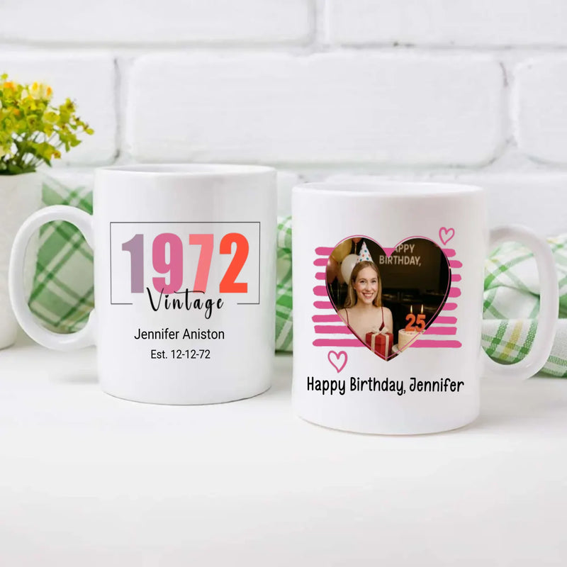 Vintage “Born in 1972” Mug – Personalized Retro Birthday Gift for All – 89Prints