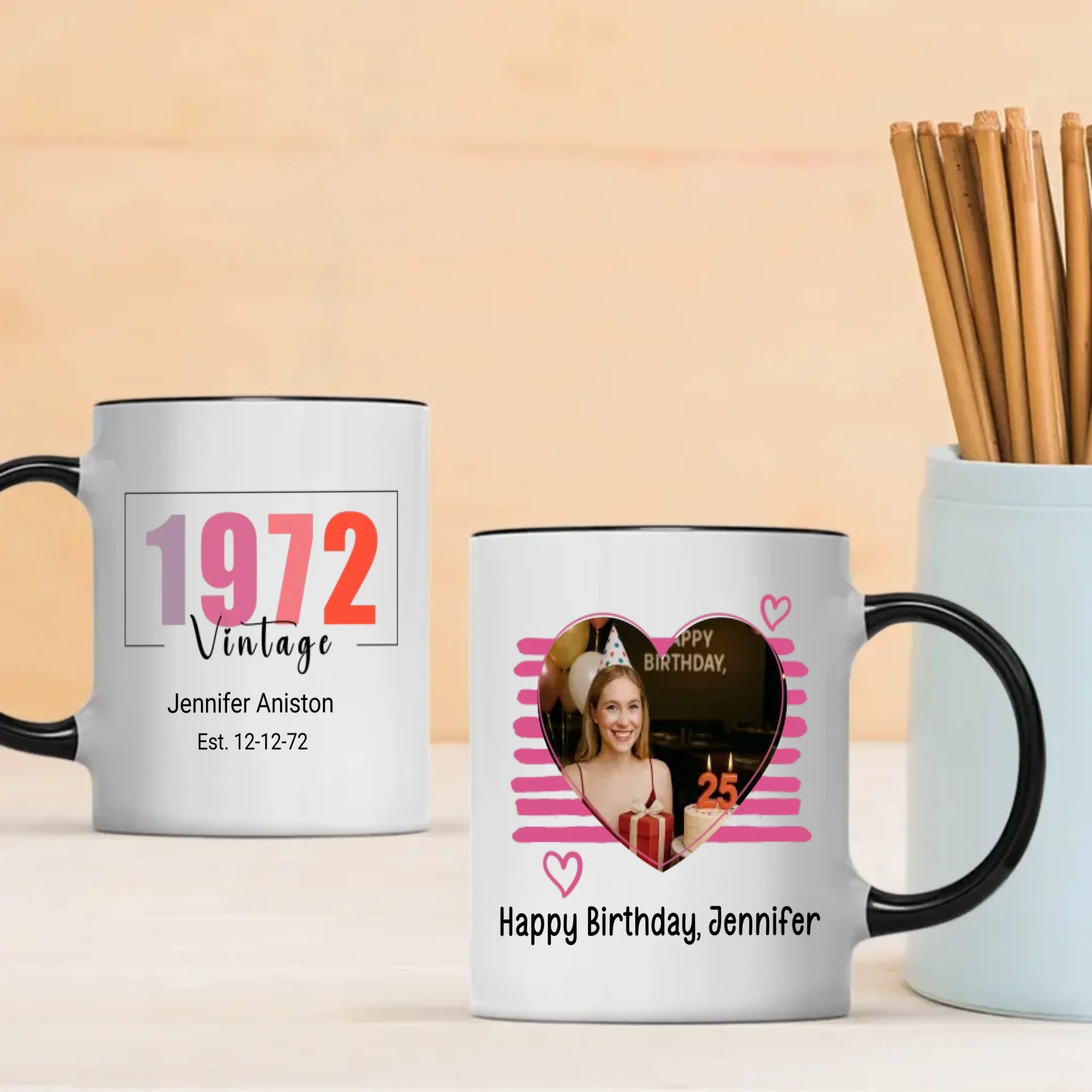 Vintage “Born in 1972” Mug – Personalized Retro Birthday Gift for All – 89Prints