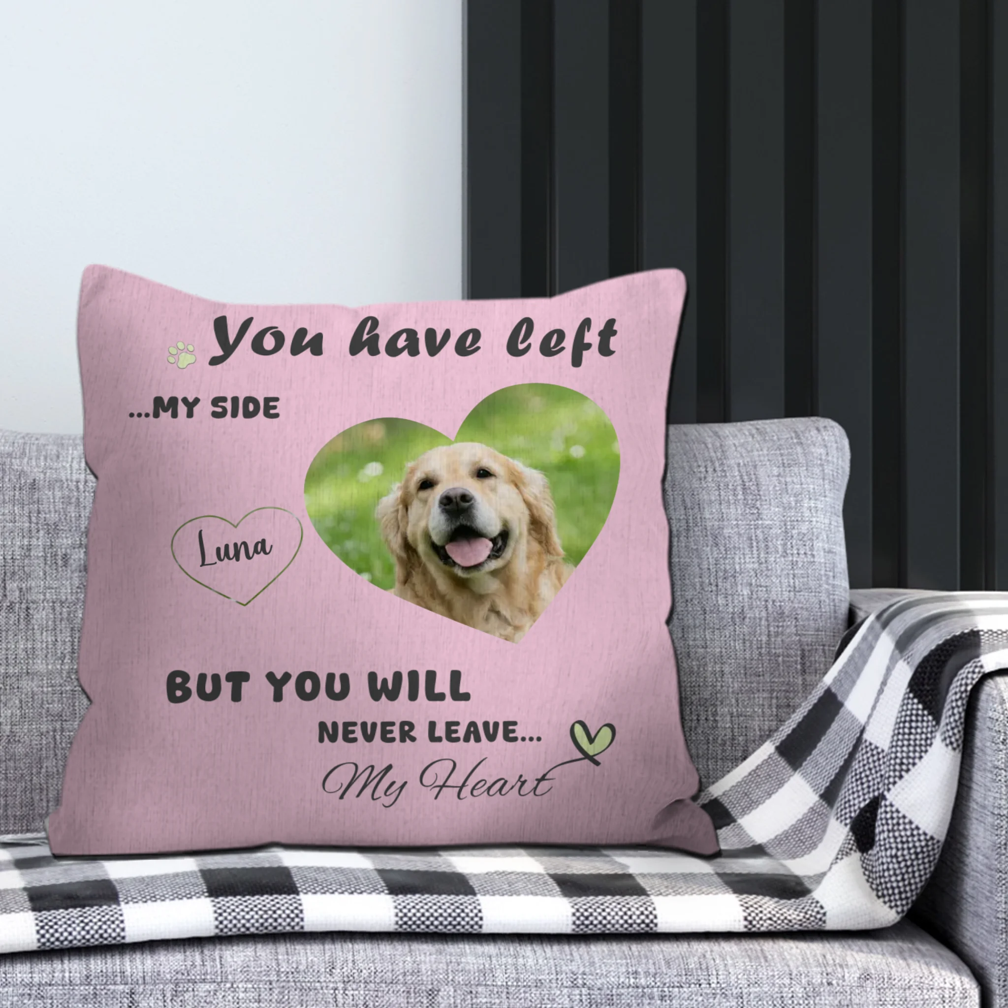 Gentle Dog Pillow Memorial – Print Your Dog’s Face - 89Prints