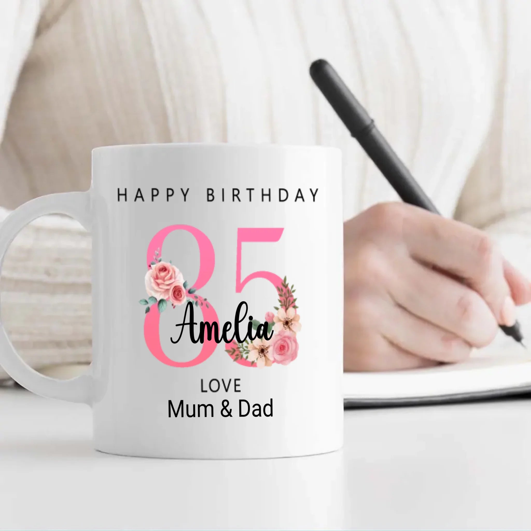 Radiant 85th – Personalized Mug for a Lifetime of Love - 89Prints
