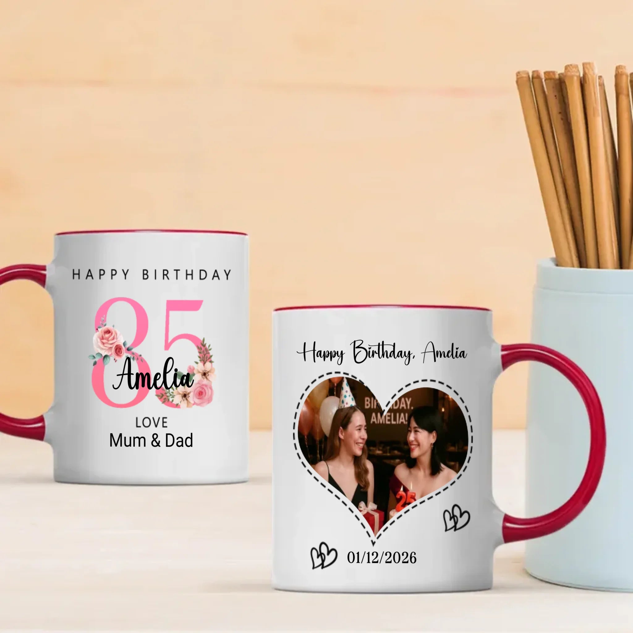 Radiant 85th – Personalized Mug for a Lifetime of Love - 89Prints