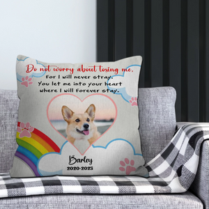 Personalized Pet Pillow Memorial - Do Not Worry About Losing Me Quote - 89Prints