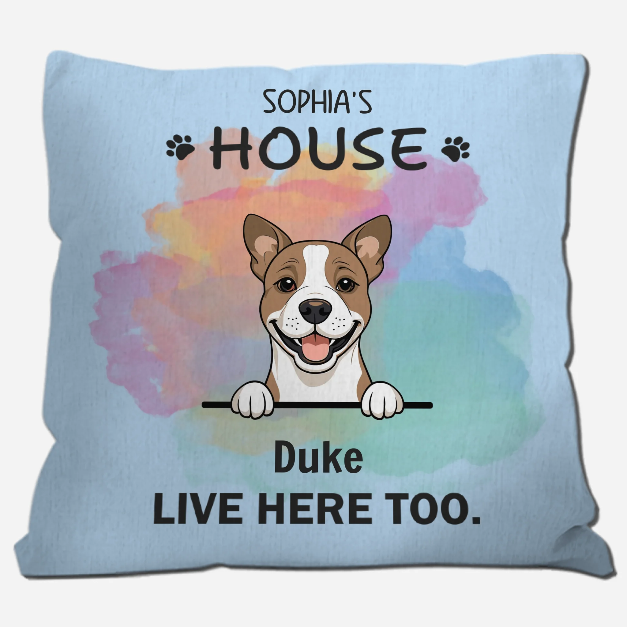 Custom Dog Pillow – Add Your Dog’s Name & Your Name – 89Prints