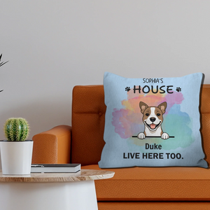 Custom Dog Pillow – Add Your Dog’s Name & Your Name – 89Prints