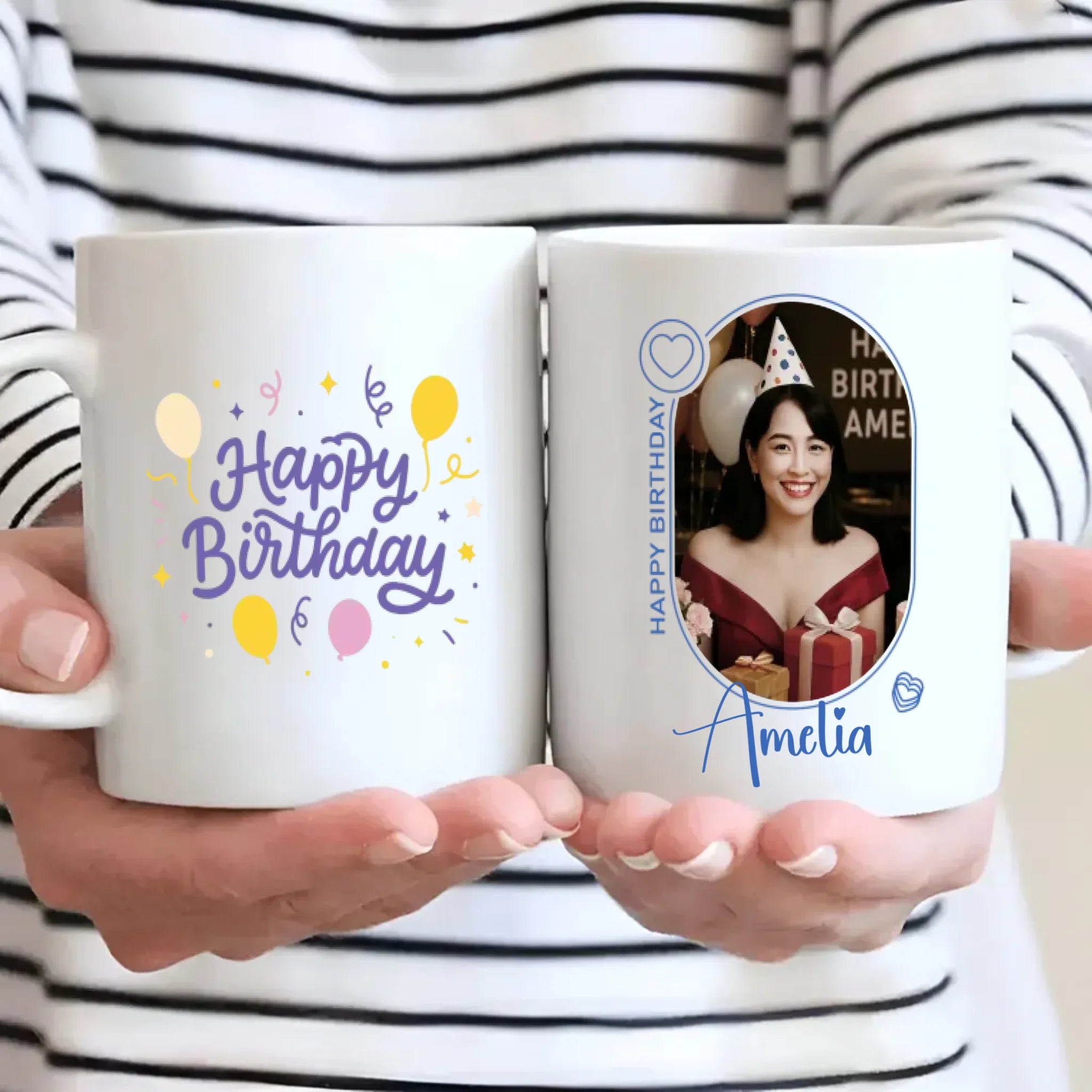 Mug Gift for Friend & Family – Personalised Happy Birthday Mugs –89Prints