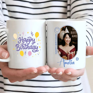 Mug Gift for Friend & Family – Personalised Happy Birthday Mugs –89Prints
