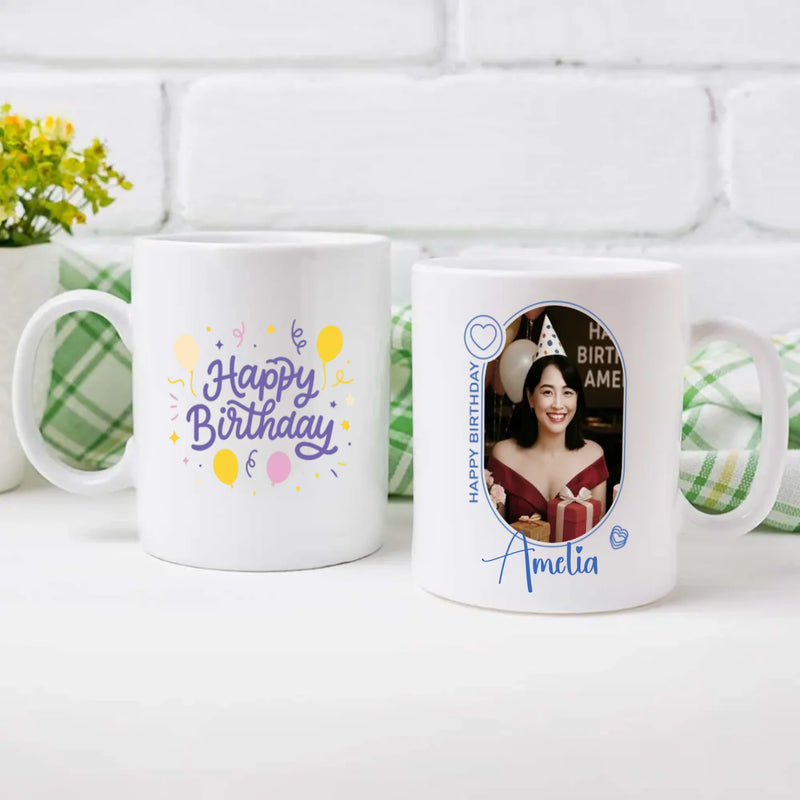 Mug Gift for Friend & Family – Personalised Happy Birthday Mugs –89Prints