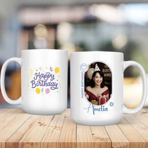 Mug Gift for Friend & Family – Personalised Happy Birthday Mugs –89Prints