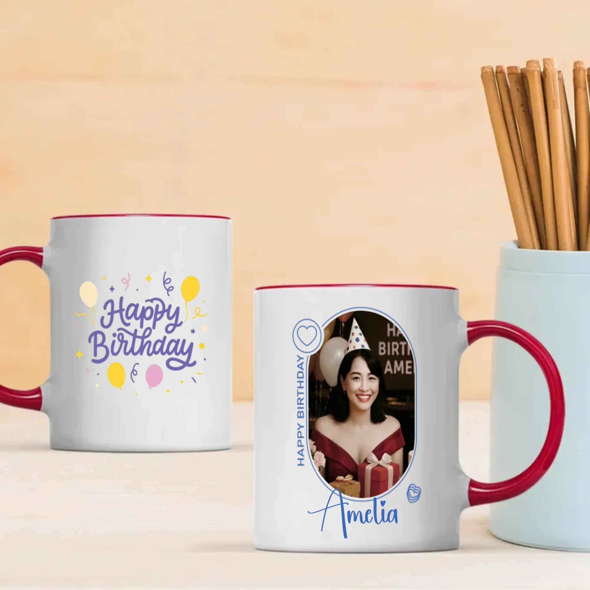 Mug Gift for Friend & Family – Personalised Happy Birthday Mugs –89Prints