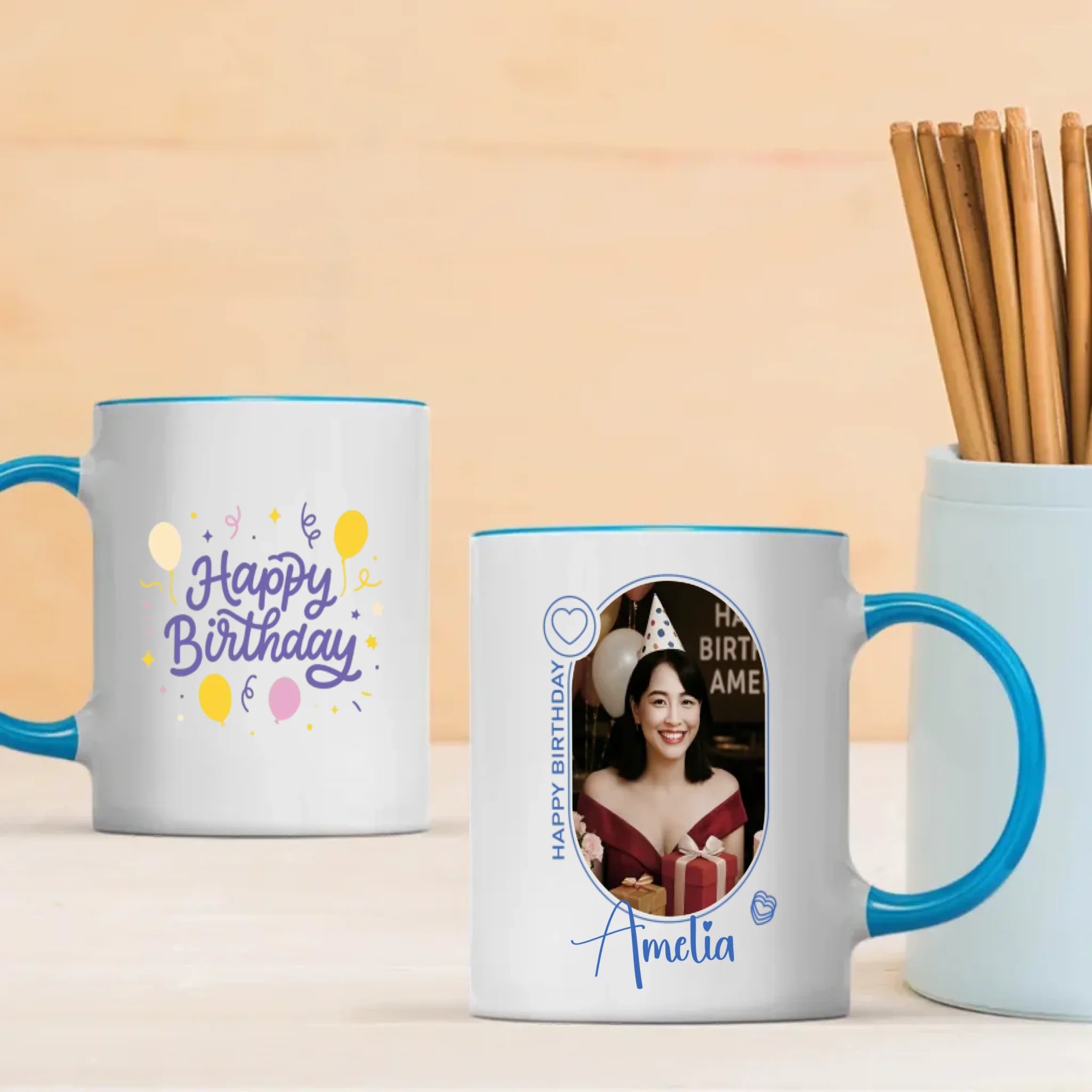 Mug Gift for Friend & Family – Personalised Happy Birthday Mugs –89Prints