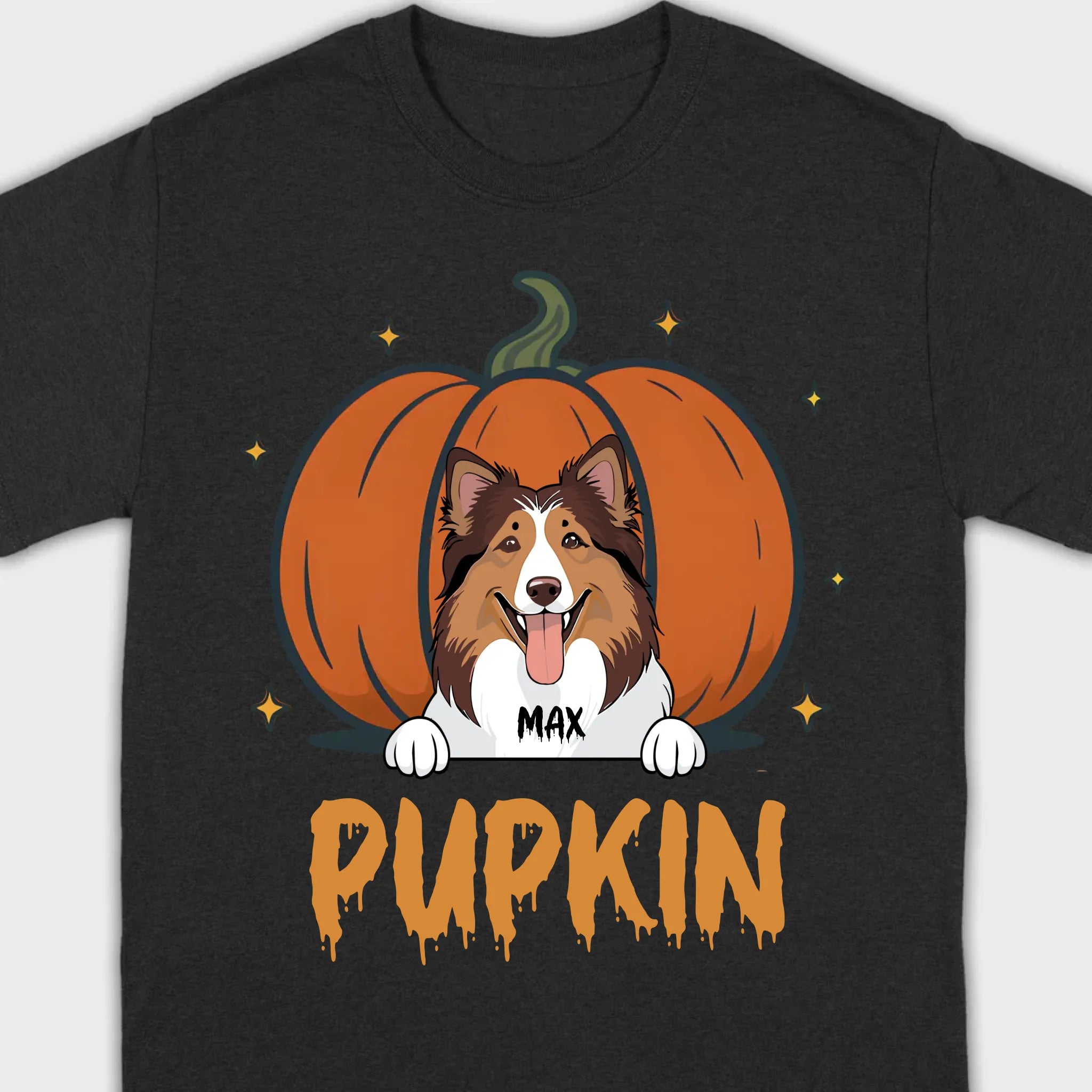 Personalized Dog Halloween T-Shirt | Custom Pet Name Tee - 89Prints