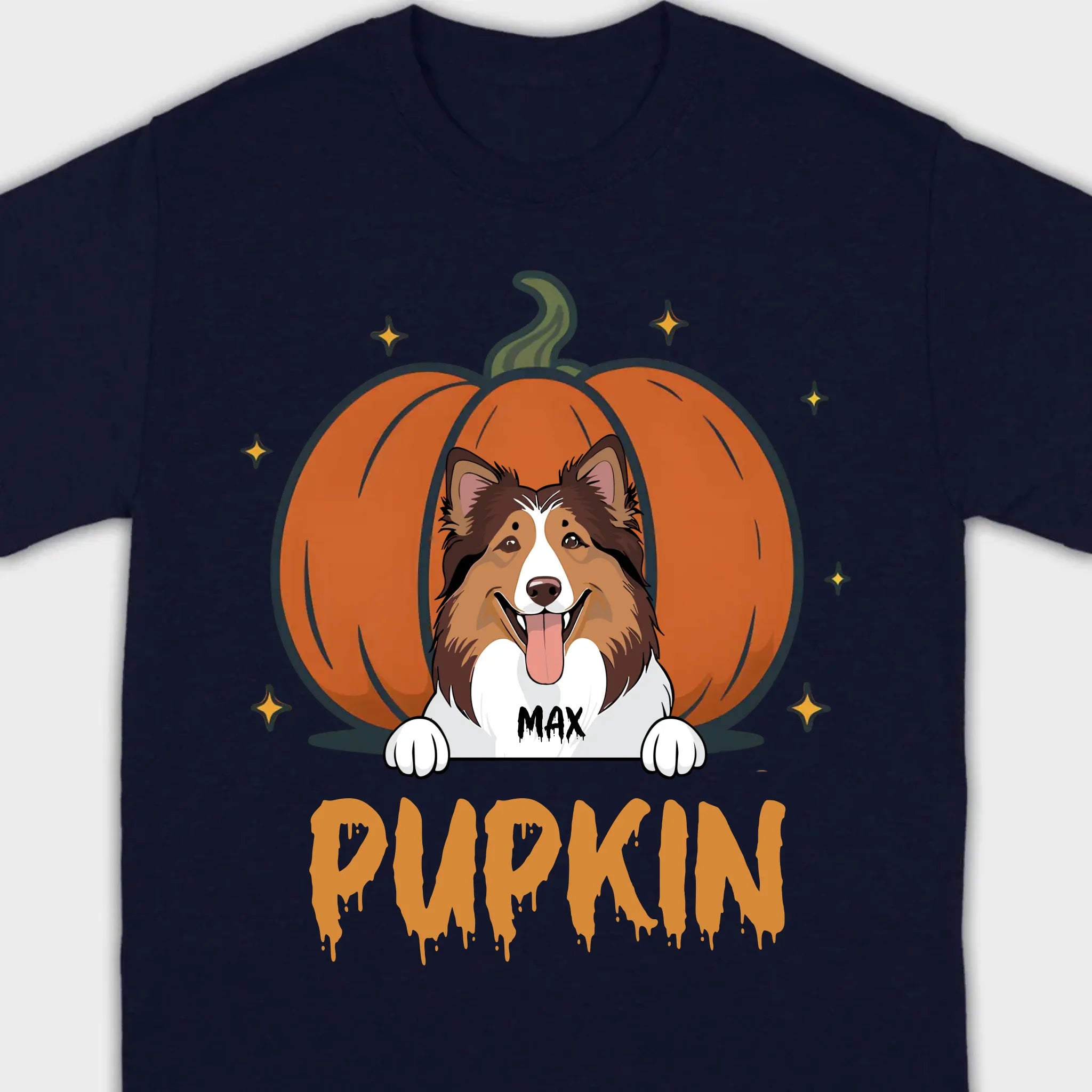 Personalized Dog Halloween T-Shirt | Custom Pet Name Tee - 89Prints