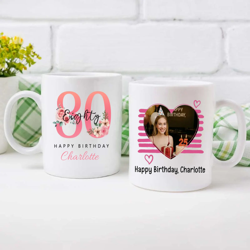 Timeless 80th Birthday Mug – Retro & Elegant Personalized Gift – 89Prints