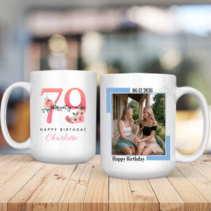 Charming 79th Birthday Mug – Stylish Vintage Personalized Gift – 89Prints