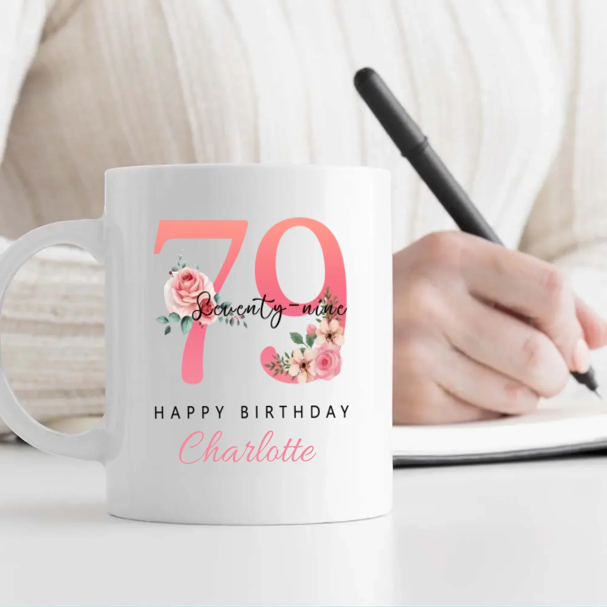 Charming 79th Birthday Mug – Stylish Vintage Personalized Gift – 89Prints