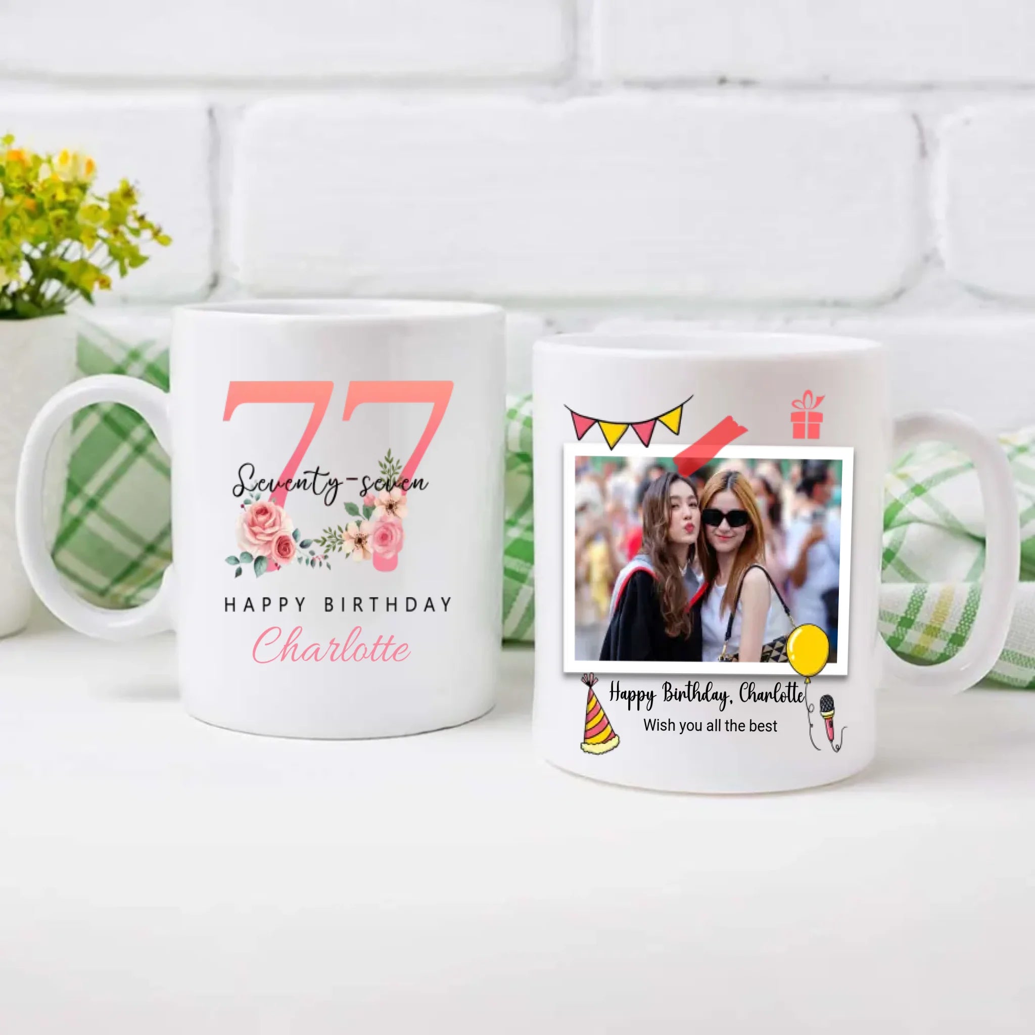 Heartwarming 77th Birthday Mug – Elegant Retro Personalized Gift – 89Prints