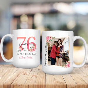 Elegant 76th Birthday Mug – Charming & Vintage Personalized Gift – 89Prints