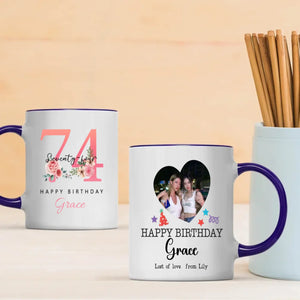 Heartwarming 74th Birthday Mug – Retro Gift “Wishing You Endless Joy” – 89Prints