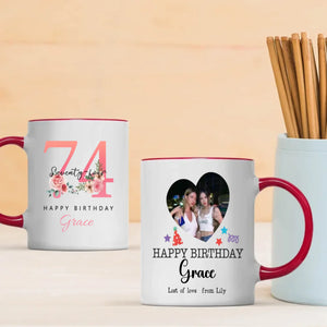 Heartwarming 74th Birthday Mug – Retro Gift “Wishing You Endless Joy” – 89Prints