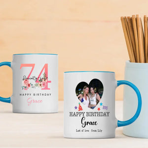 Heartwarming 74th Birthday Mug – Retro Gift “Wishing You Endless Joy” – 89Prints