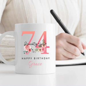 Heartwarming 74th Birthday Mug – Retro Gift “Wishing You Endless Joy” – 89Prints