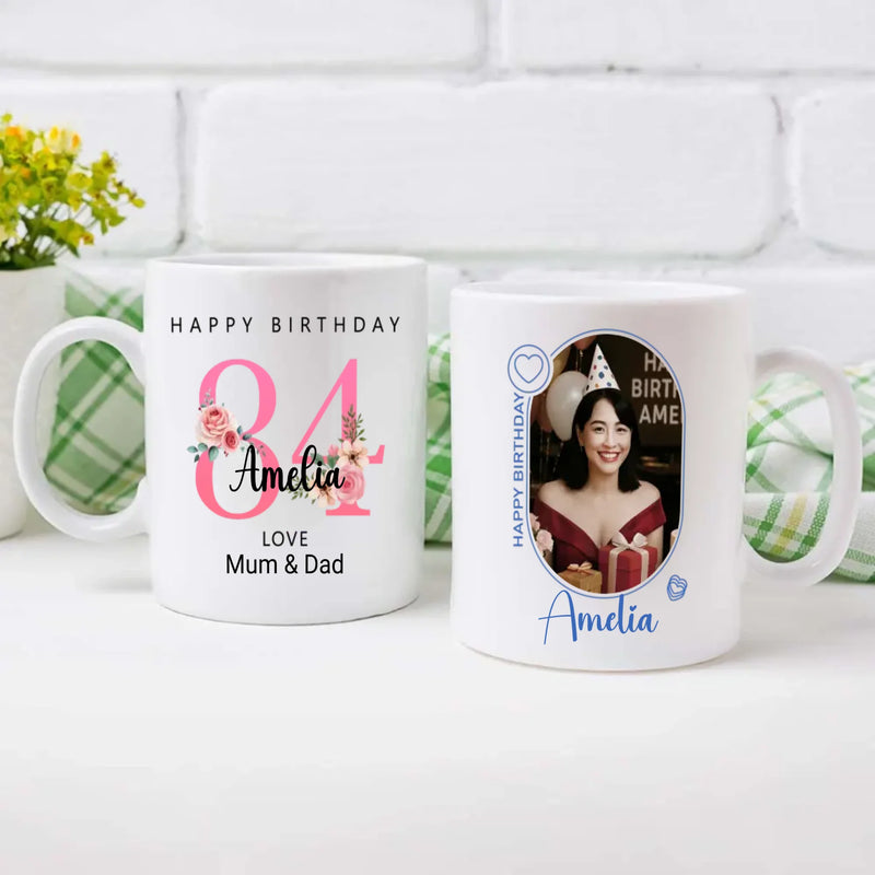 Personalized 84th Birthday Mug – Elegant Custom Gift - 89Prints