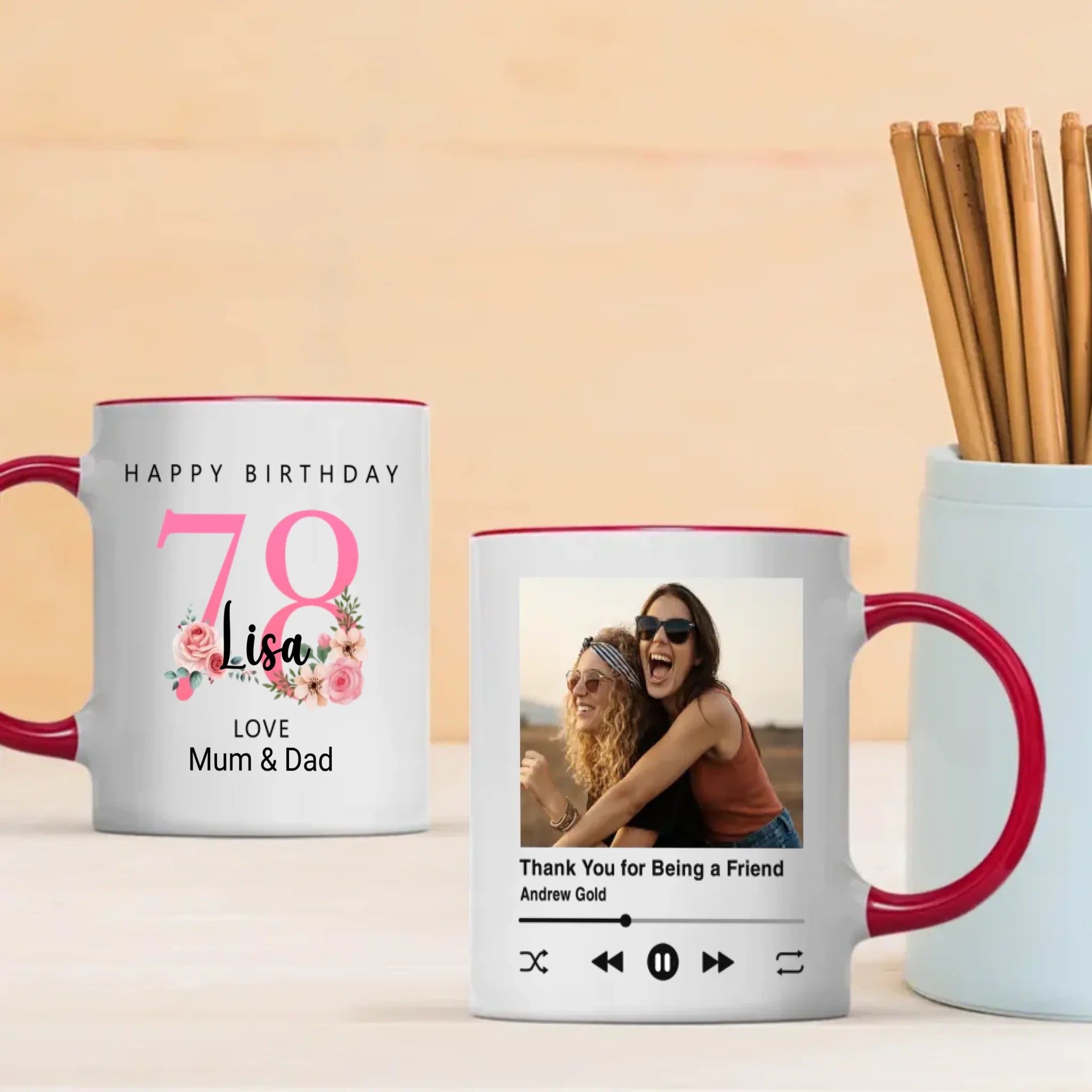 78th & Still Glowing – Personalized Birthday Coffee Mug - 89Prints