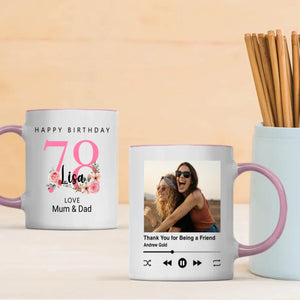 78th & Still Glowing – Personalized Birthday Coffee Mug - 89Prints