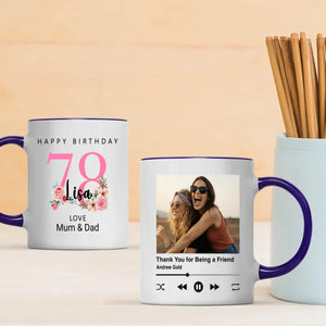 78th & Still Glowing – Personalized Birthday Coffee Mug - 89Prints