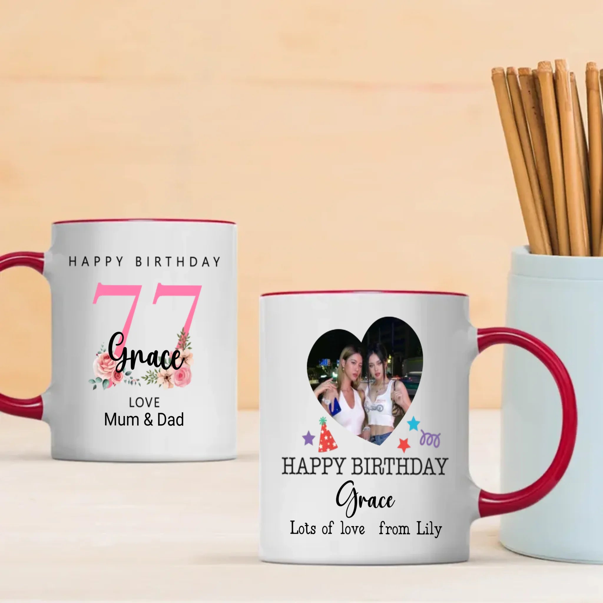 Seventy-Seven Stories – Custom Birthday Mug - 89Prints
