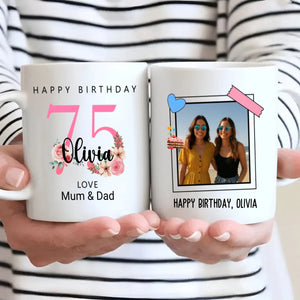 Timeless at 75th – Elegant Birthday Mug for Grandparents | 89Prints