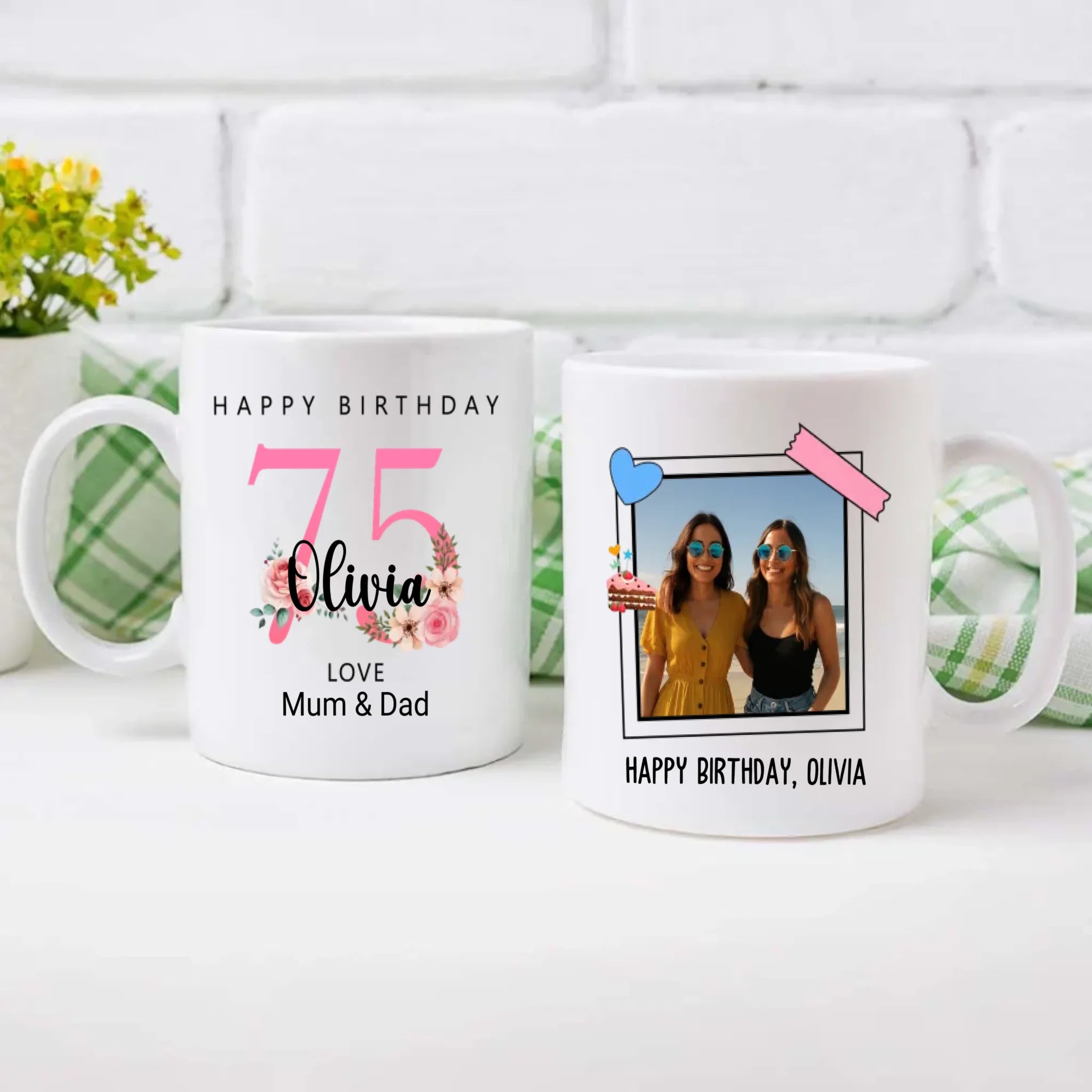 Timeless at 75th – Elegant Birthday Mug for Grandparents | 89Prints