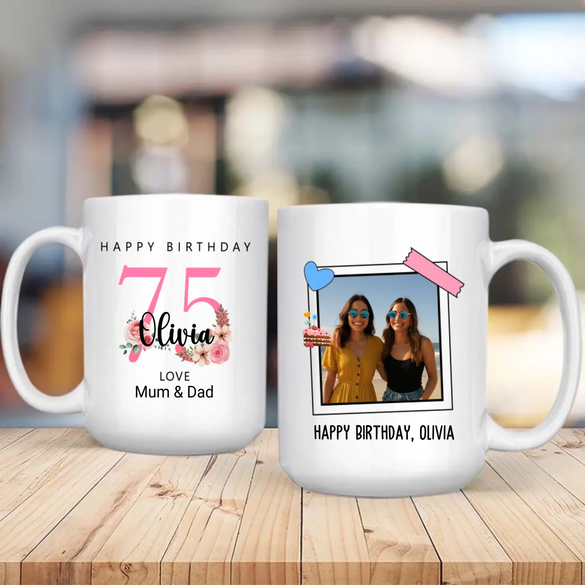 Timeless at 75th – Elegant Birthday Mug for Grandparents | 89Prints